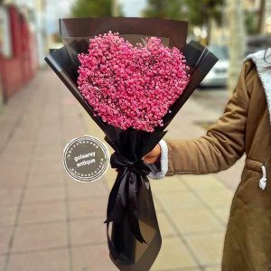 دسته گل ژیپسوفیلا مدل قلبی کد D0231
