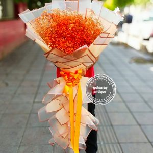 دسته گل ژیپسوفیلا نارنجی