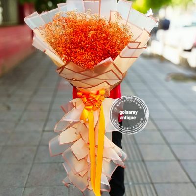 دسته گل ژیپسوفیلا نارنجی